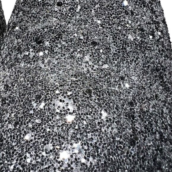 Aldo Womens Size 7.5 Slip On Flats Comfort Shoes Sparkle Bling Charcoal Gray - Picture 6 of 11